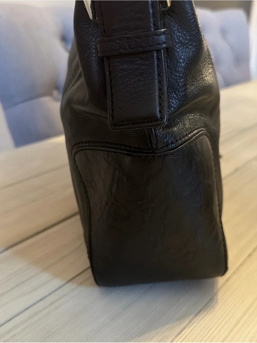 Michael Kors Black Leather Brookville Hobo Shoulder Bag